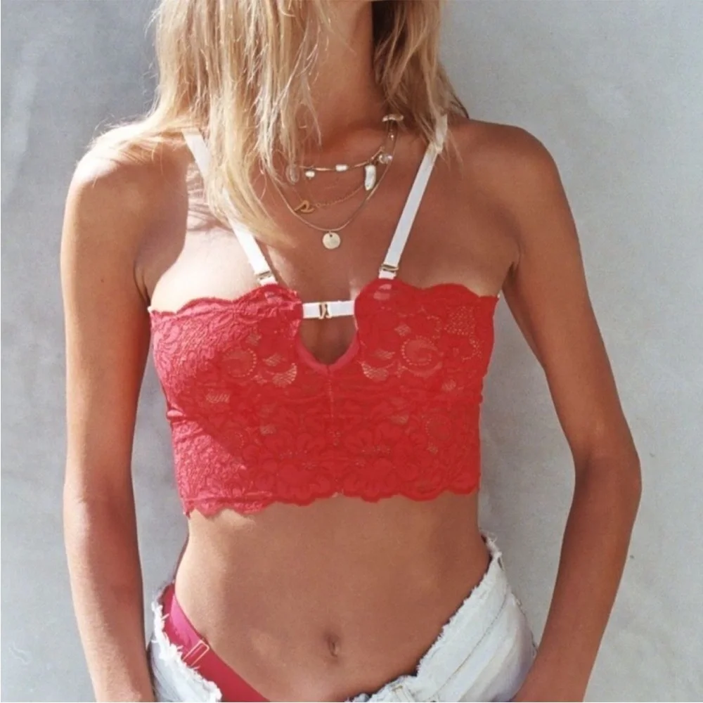 We Are HAH x Free People Top 2 Bottom Cami Blood Orange size Medium